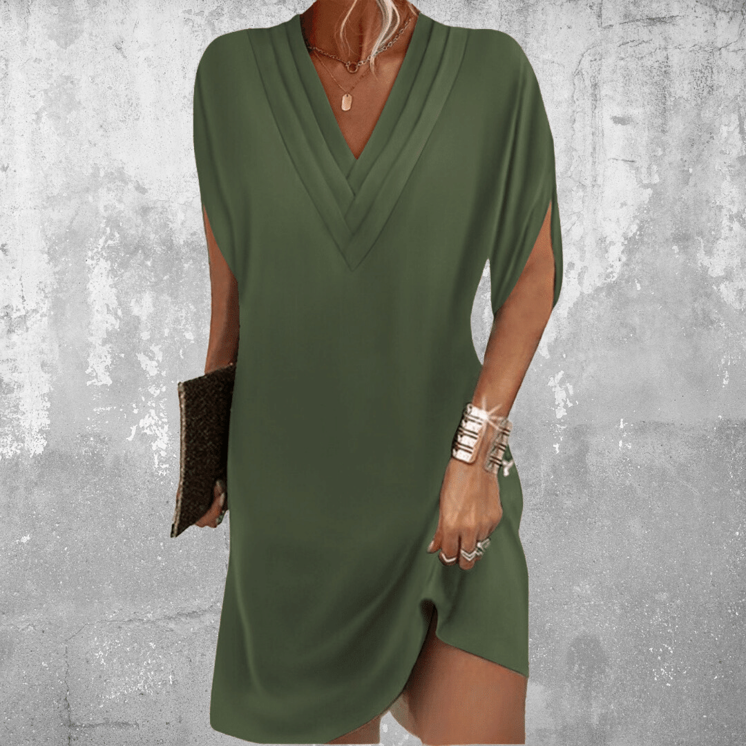 AMELIA | Elegant V-Neck Loose Dress