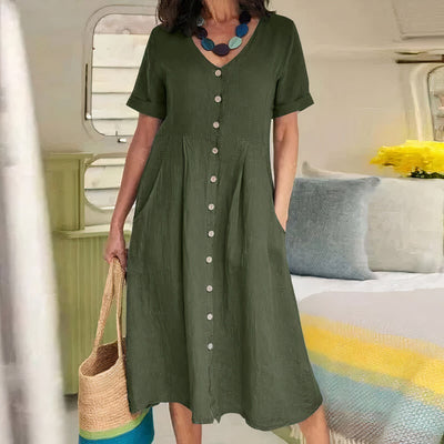 YASMIN | Effortless Button Dress