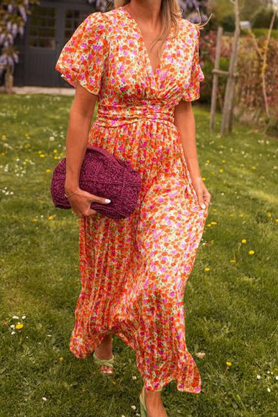 MARIELLA | Long Floral Dress with a Romantic and Light Style