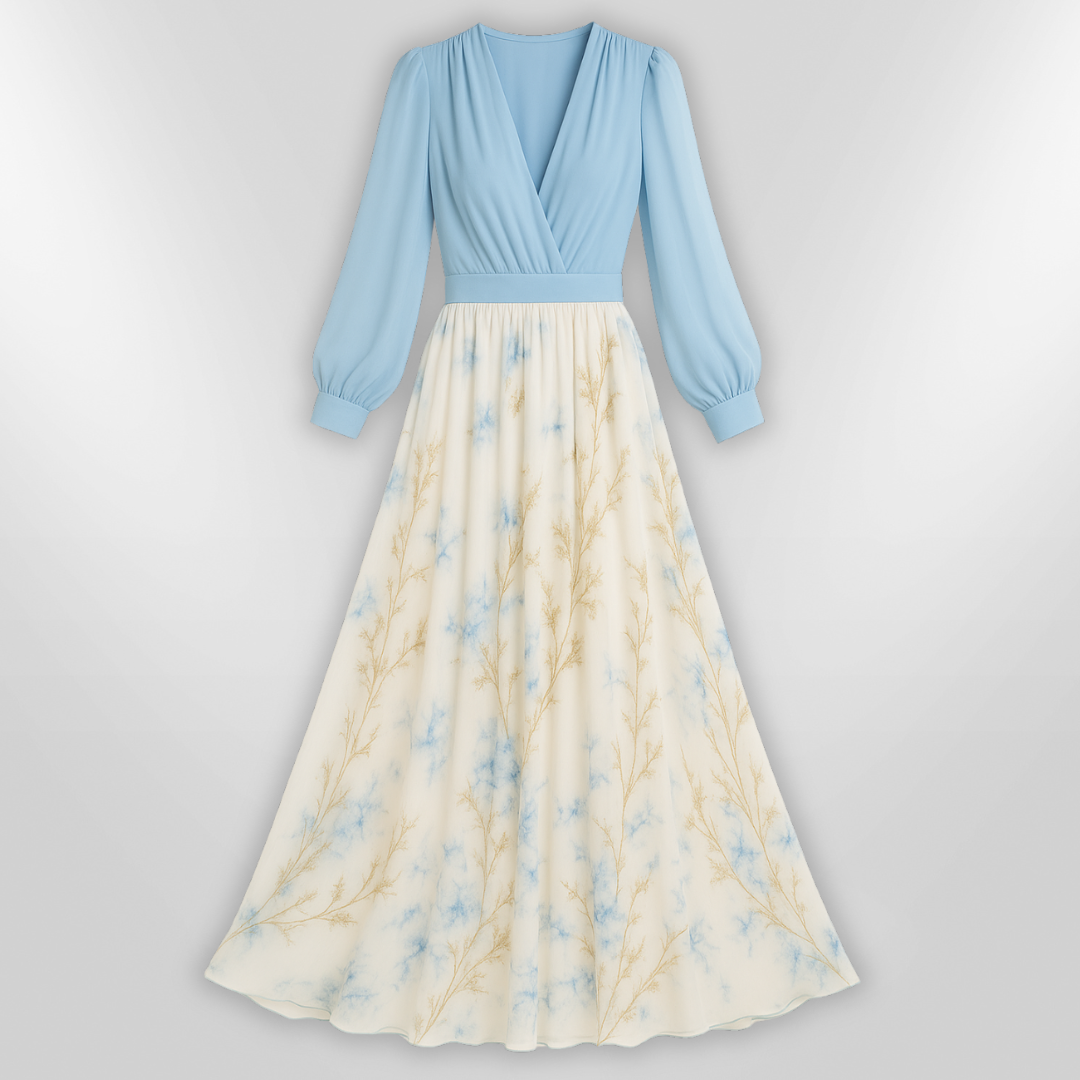 ELENA | Bloemen maxi-jurk