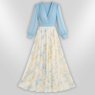 ELENA | Bloemen maxi-jurk