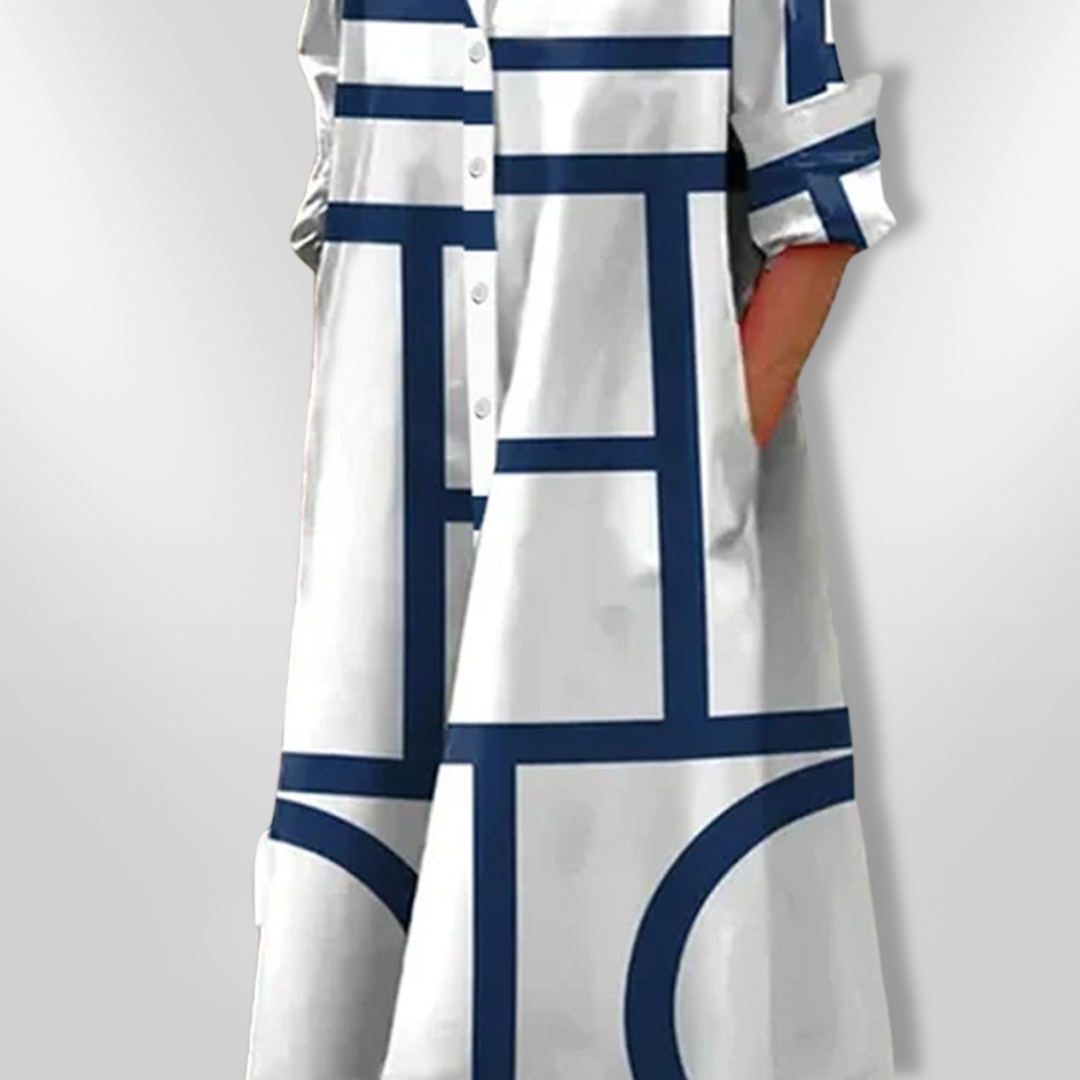 ESTELLE | Geometric dress with pockets