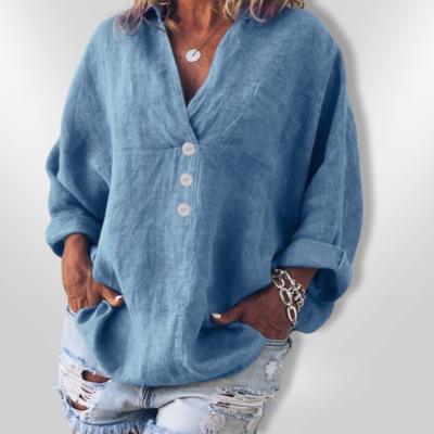 MAEVE |  Stylish Cotton - Linen Pullover