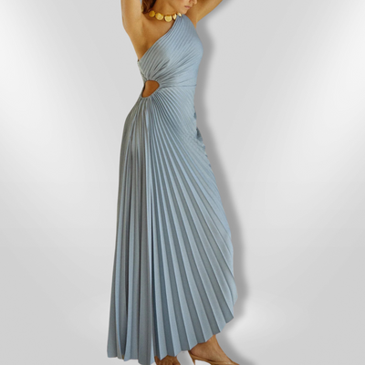 DELFINA | Satin One-Shoulder Dress