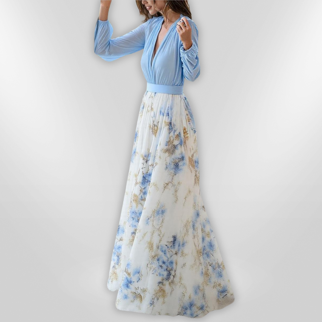 ELENA | Bloemen maxi-jurk