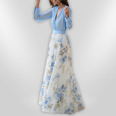 ELENA | Bloemen maxi-jurk
