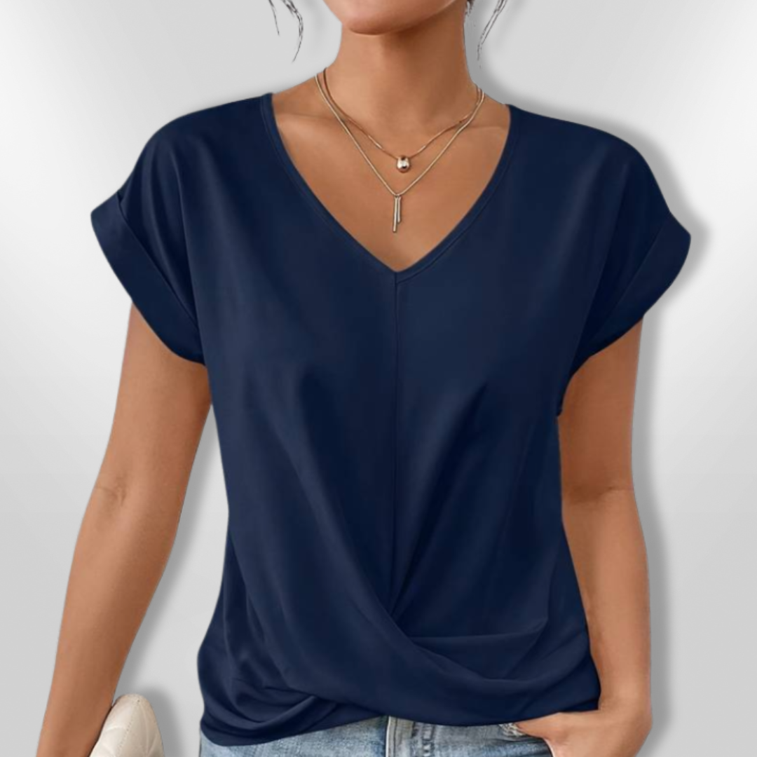 LUNA | Tummy tucking V-neck top
