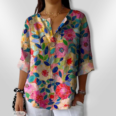 DUNYA | Floral Print Spring Blouse