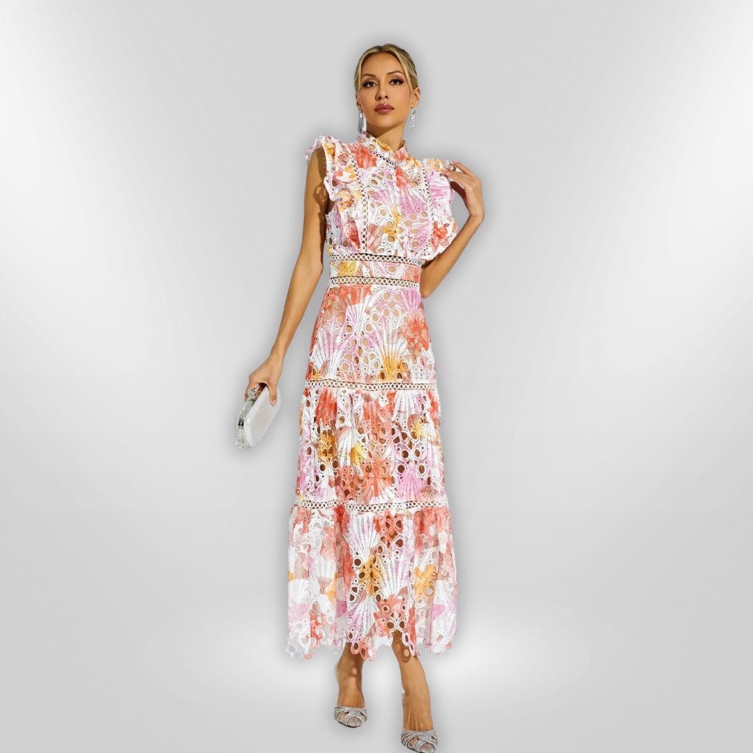 PAULA | Hollow Sleeveless Midi Dress