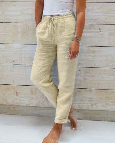 MIYA | Cotton Elasticated Trousers