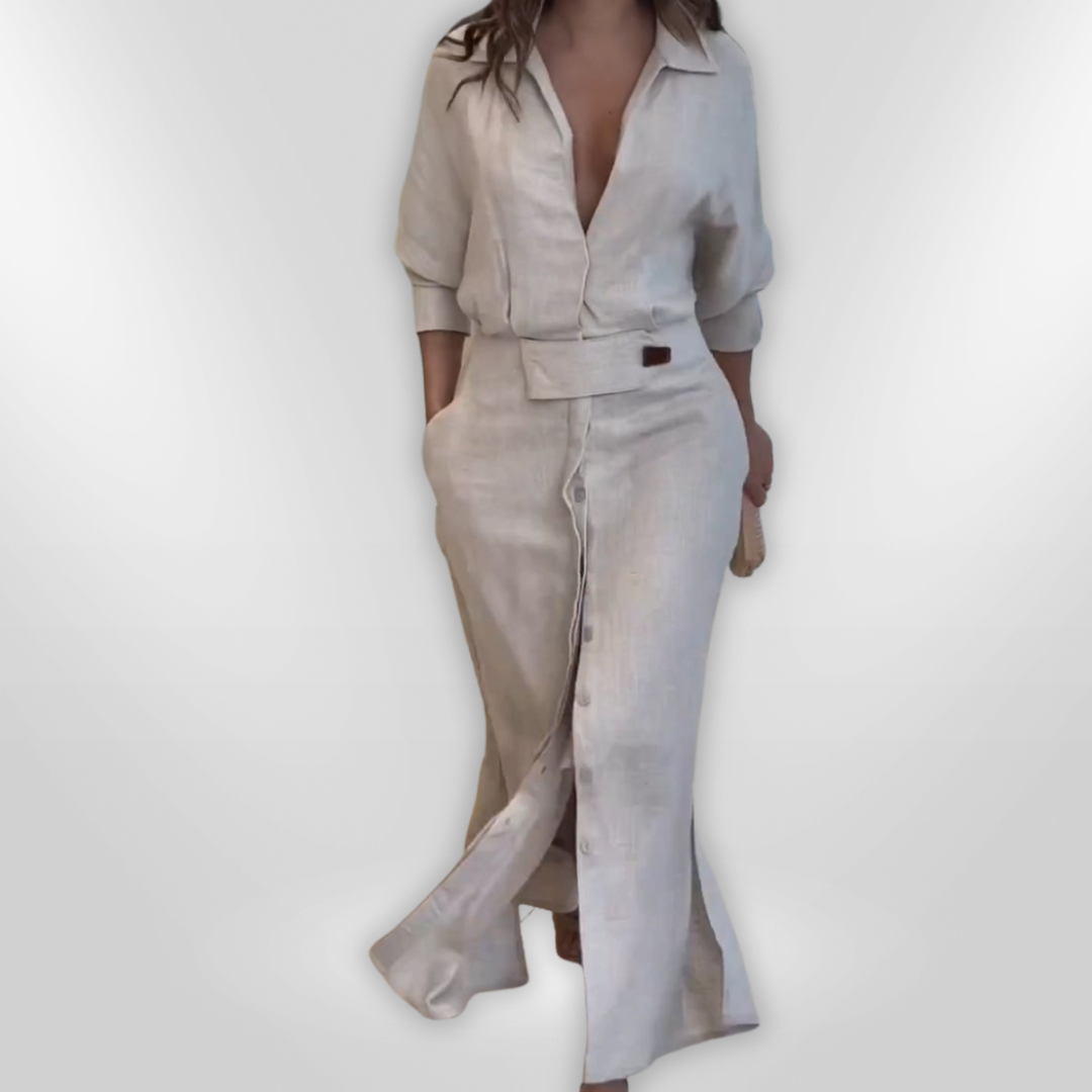 JEANETTE | Maxi V-neck Dress