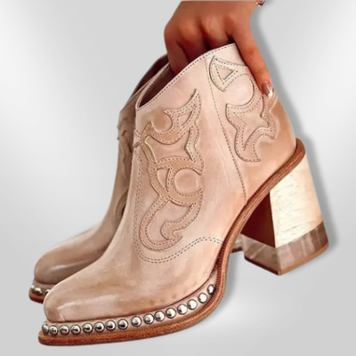 STEFANIA  | Embroidered Leather Boots