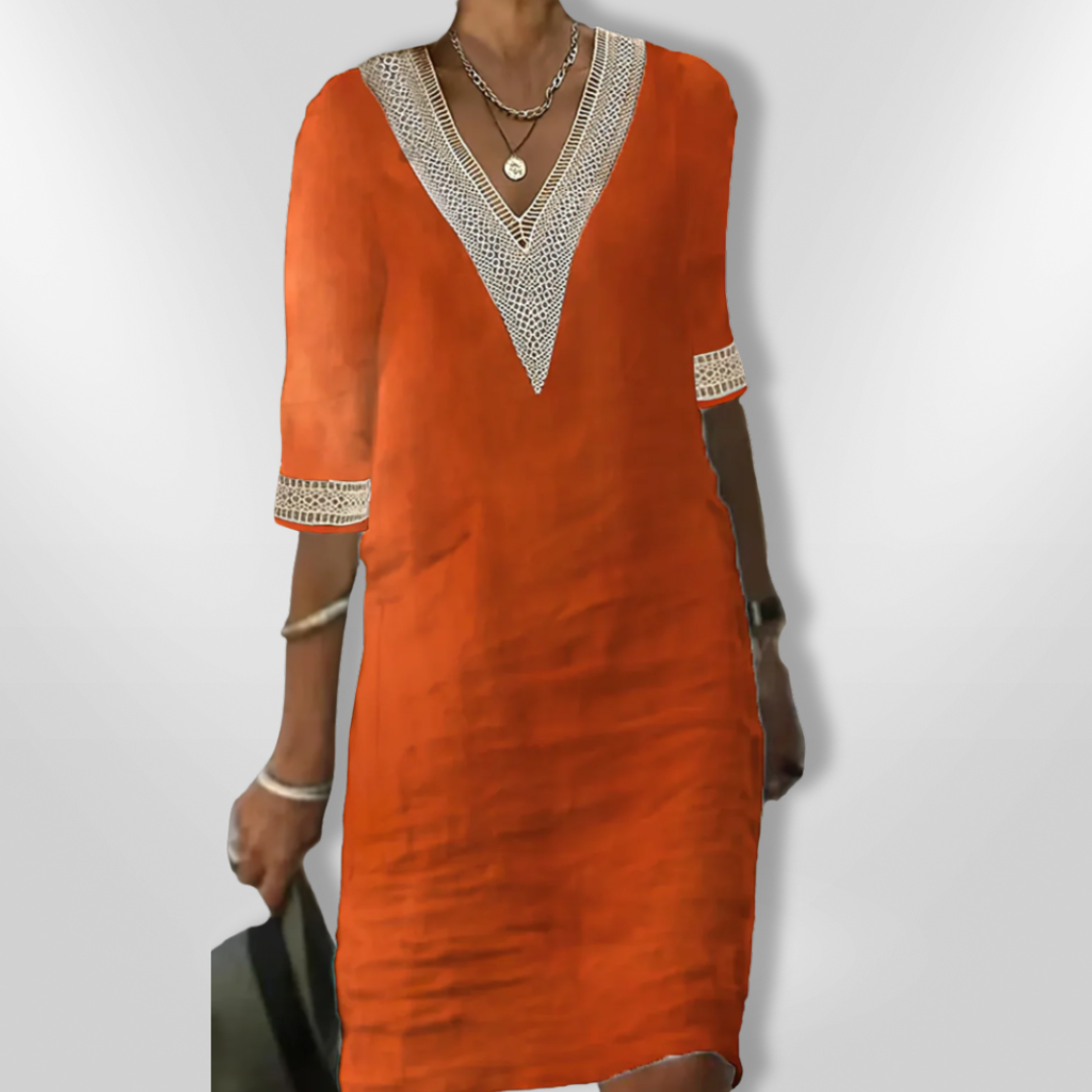 DEBORAH | Cotton Linen Dress