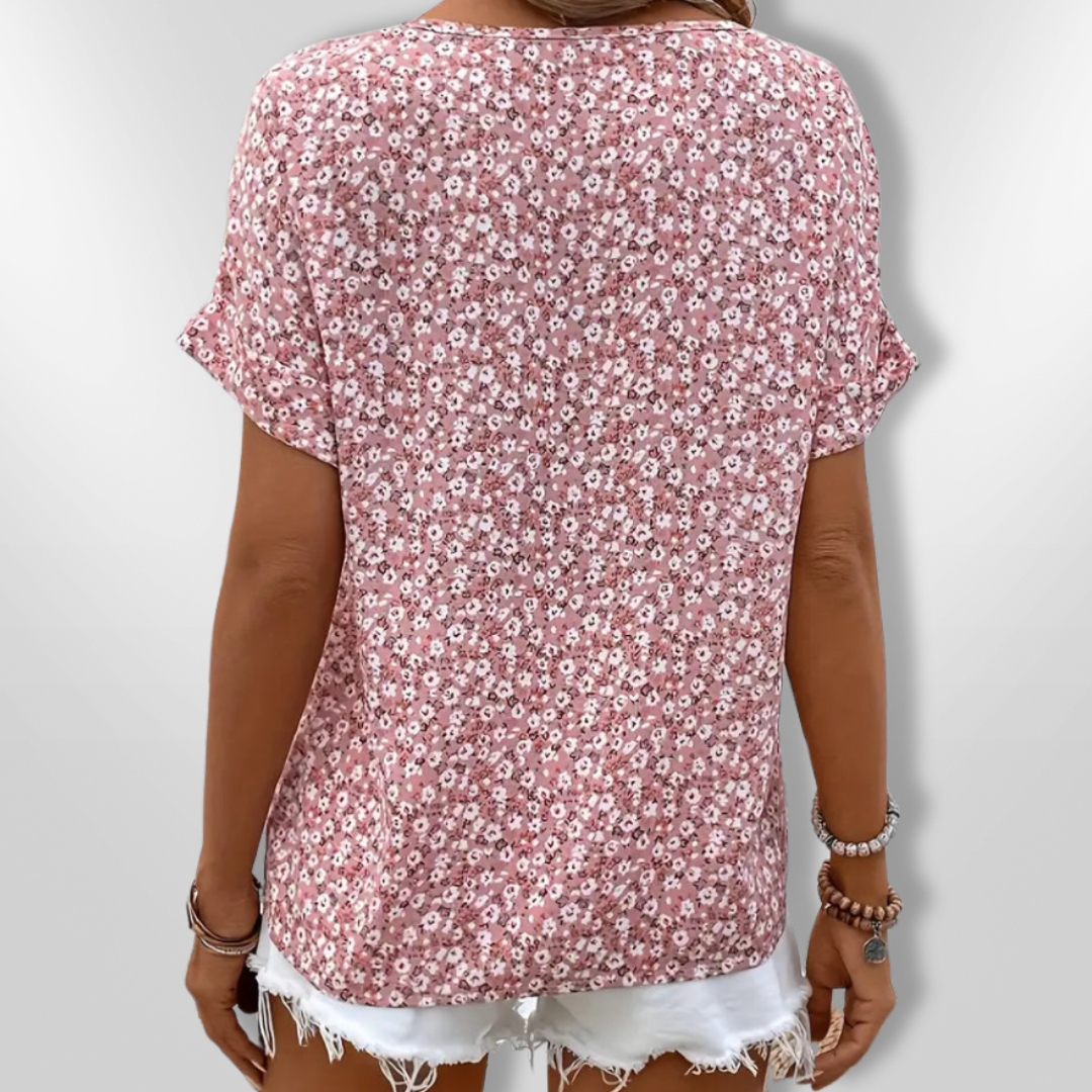 WOLENA | Wildflower Notch Blouse
