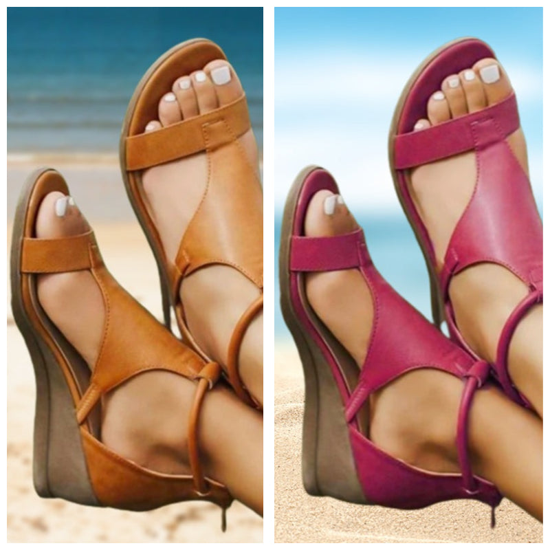 ANNE | Orthopedic leather sandals with heel