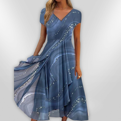 NAOMI | V-hals Midi Jurk
