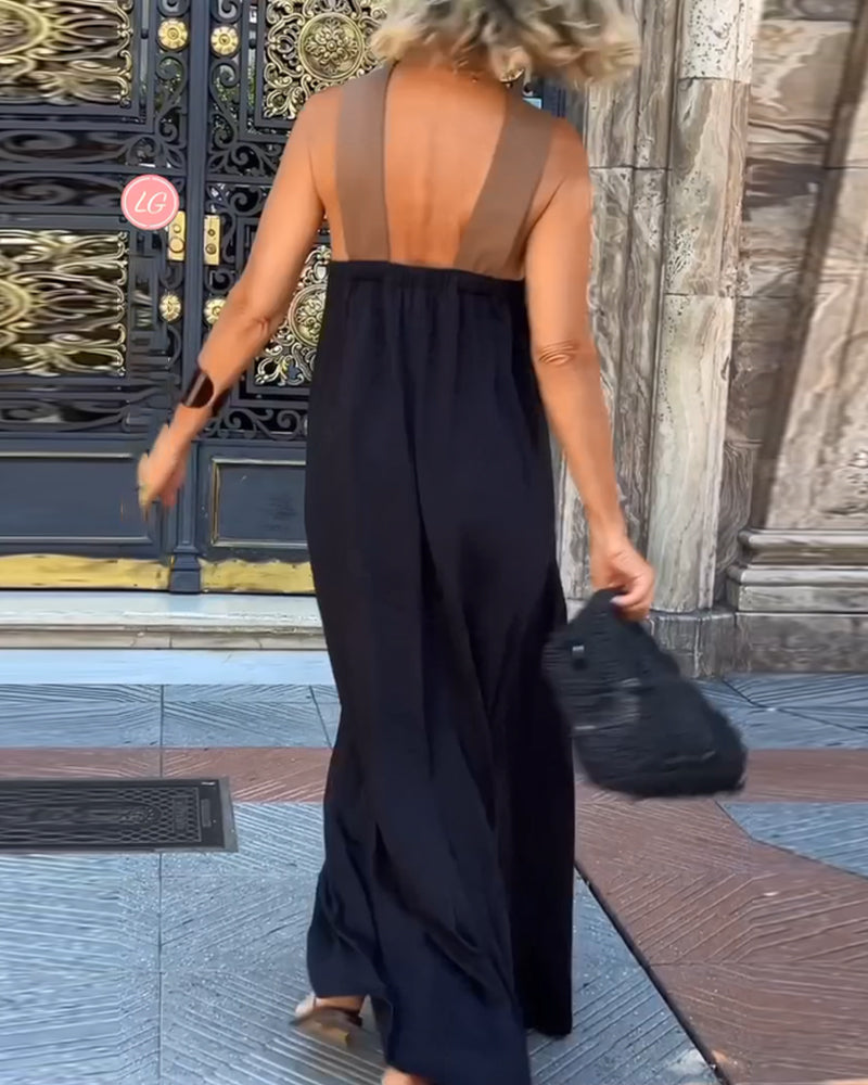 SIENNA | Elegant Backless Dress with Fashionable Crossover Neck