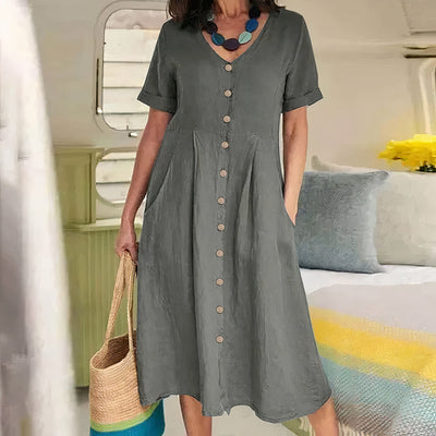 YASMIN | Effortless Button Dress