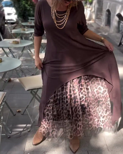 RAFFAELLA | Asymmetrical Long Sleeve Dress with Tulle Effect Skirt for a Chic and Unique Look