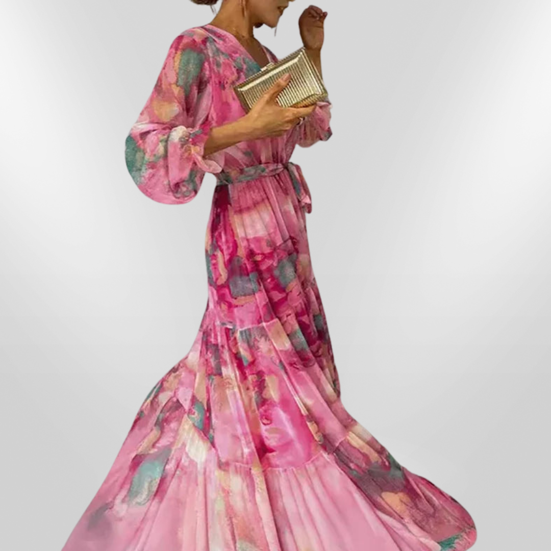 OLIVIA |  Elegant V-neck Dress