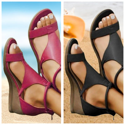 ANNE | Orthopedic leather sandals with heel