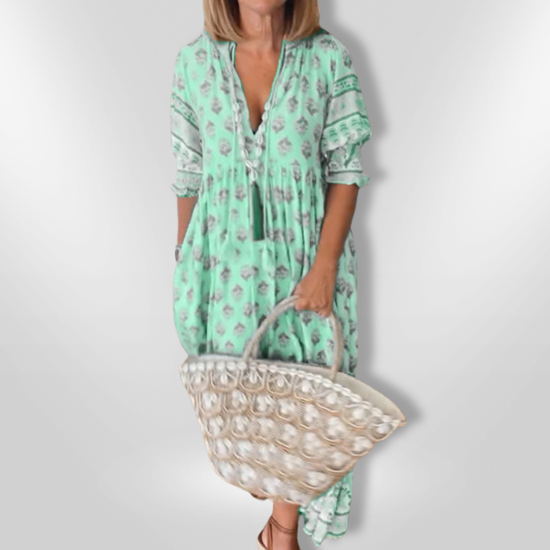 VERONA | Printed V-neck dress