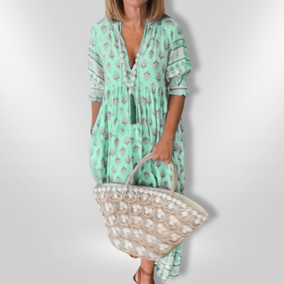 VERONA | Printed V-neck dress
