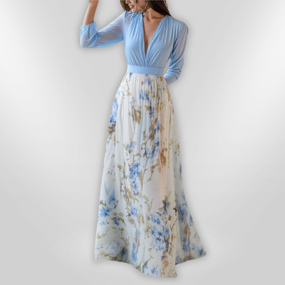 ELENA | Bloemen maxi-jurk