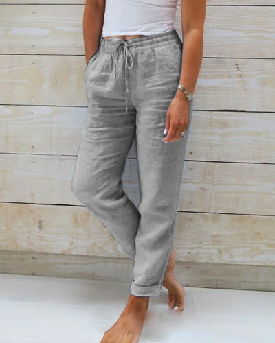 MIYA | Cotton Elasticated Trousers