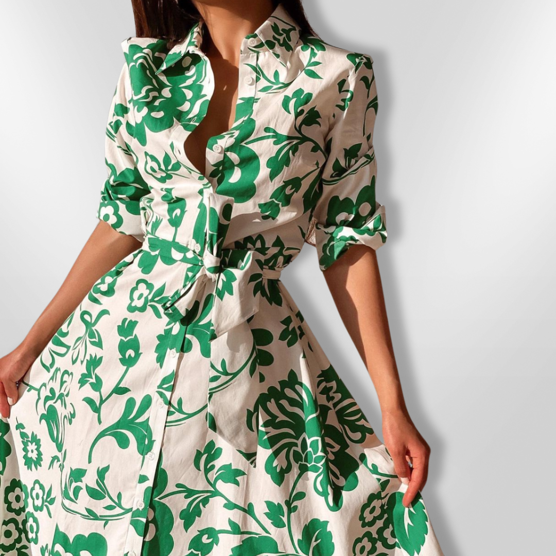 RIA | Long Sleeve Floral Dress