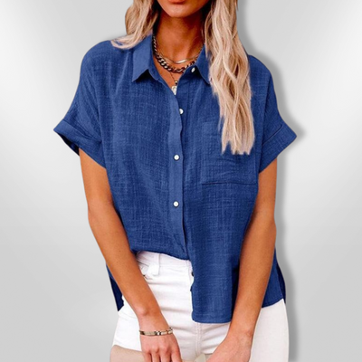 RONIA | Button-Up Linen Shirt