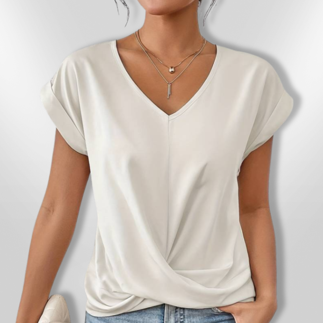 LUNA | Tummy tucking V-neck top