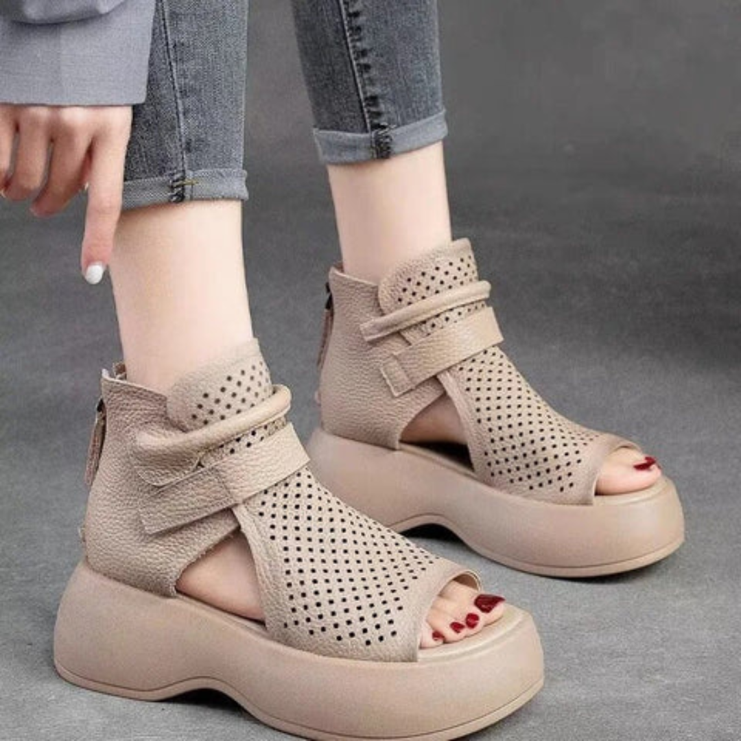 FEDERICA | Timeless leather orthopedic sandals