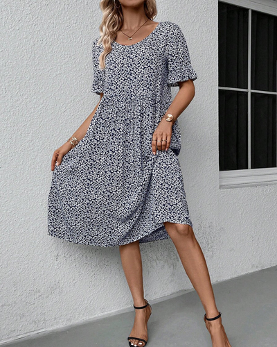 AMANDA | Chic Floral Elegance Dress