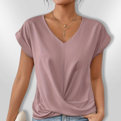 LUNA | Tummy tucking V-neck top