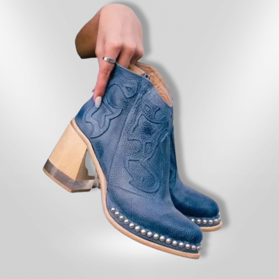 STEFANIA  | Embroidered Leather Boots