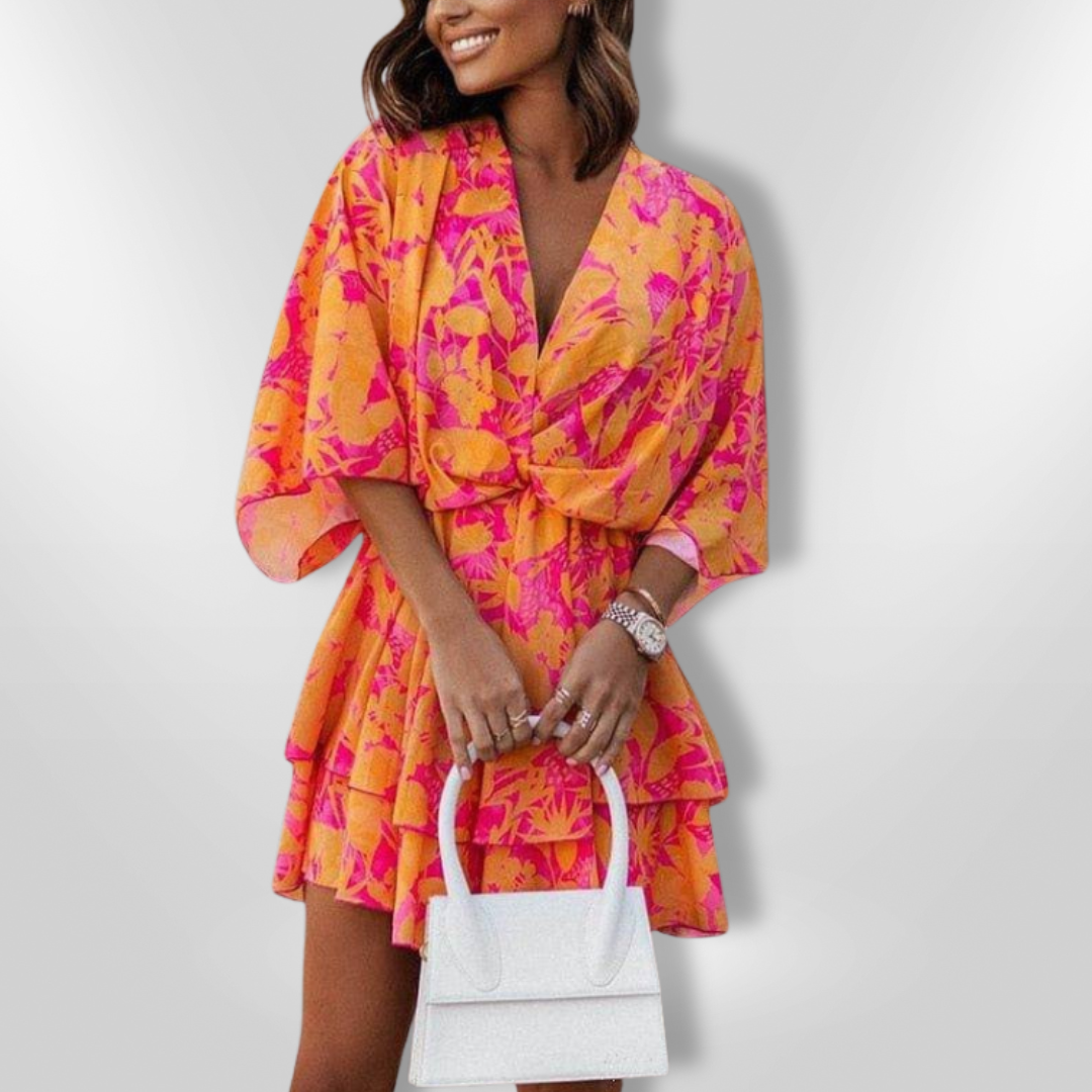 SUNSET BLISS | Ruffle Mini Dress