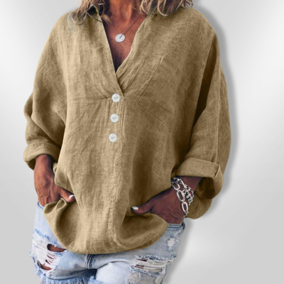 MAEVE |  Stylish Cotton - Linen Pullover