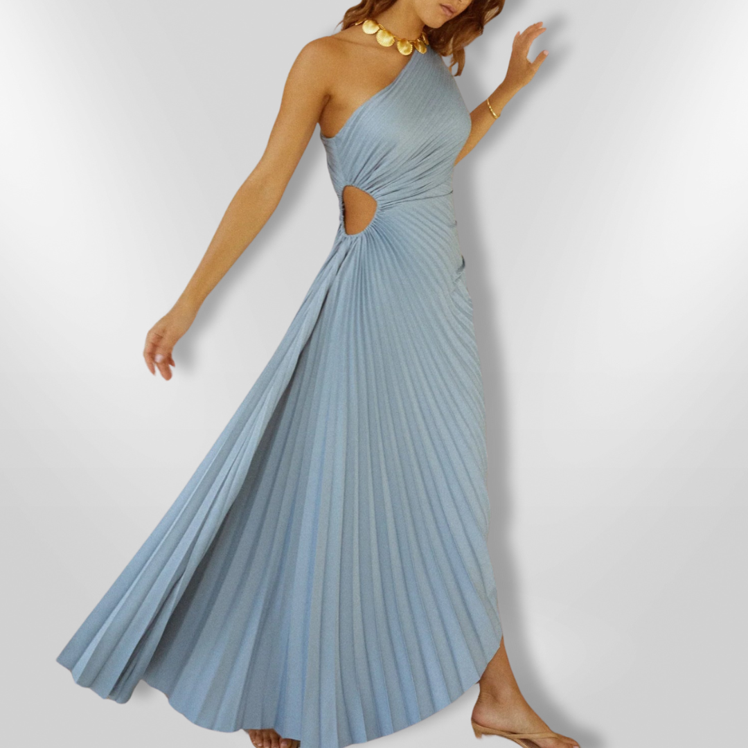 DELFINA | Satin One-Shoulder Dress