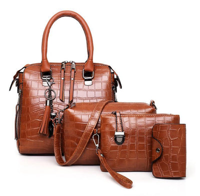 VALENTINA | 4 Piece Leather bag set