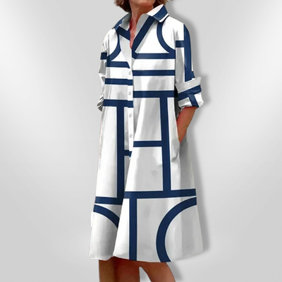 ESTELLE | Geometric dress with pockets