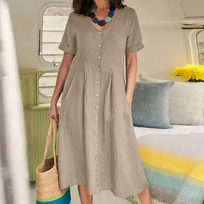 YASMIN | Effortless Button Dress