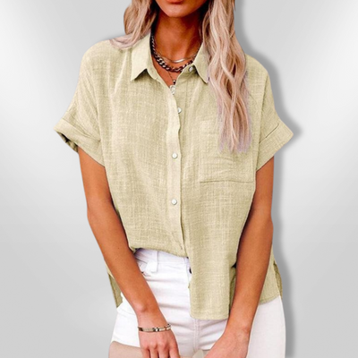 RONIA | Button-Up Linen Shirt