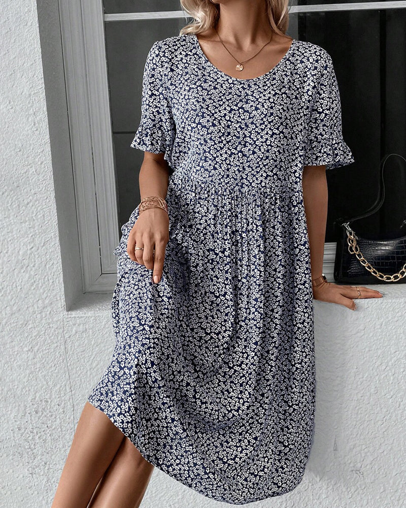 AMANDA | Chic Floral Elegance Dress