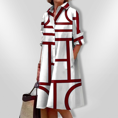 ESTELLE | Geometric dress with pockets