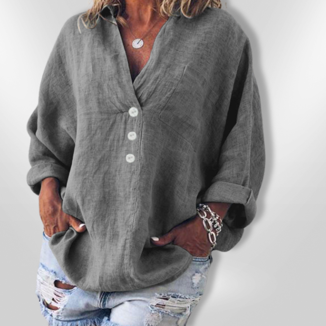 MAEVE |  Stylish Cotton - Linen Pullover