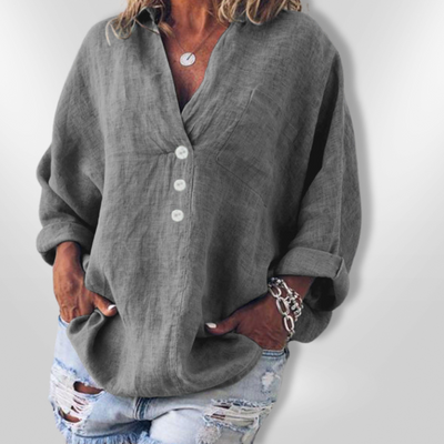 MAEVE |  Stylish Cotton - Linen Pullover