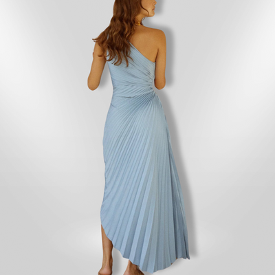 DELFINA | Satin One-Shoulder Dress