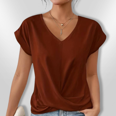 LUNA | Tummy tucking V-neck top