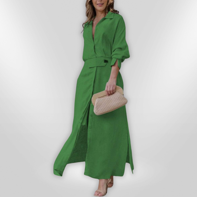 JEANETTE | Maxi V-neck Dress